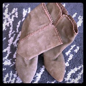 Free People “Up All Night” Wedge Heel Booties